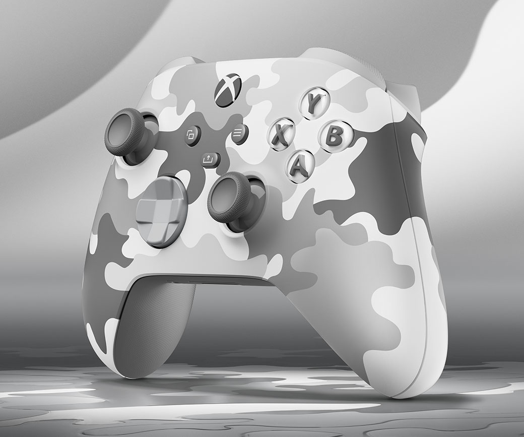 Bezdrátový ovladač pro Xbox – Arctic Camo Special Edition.