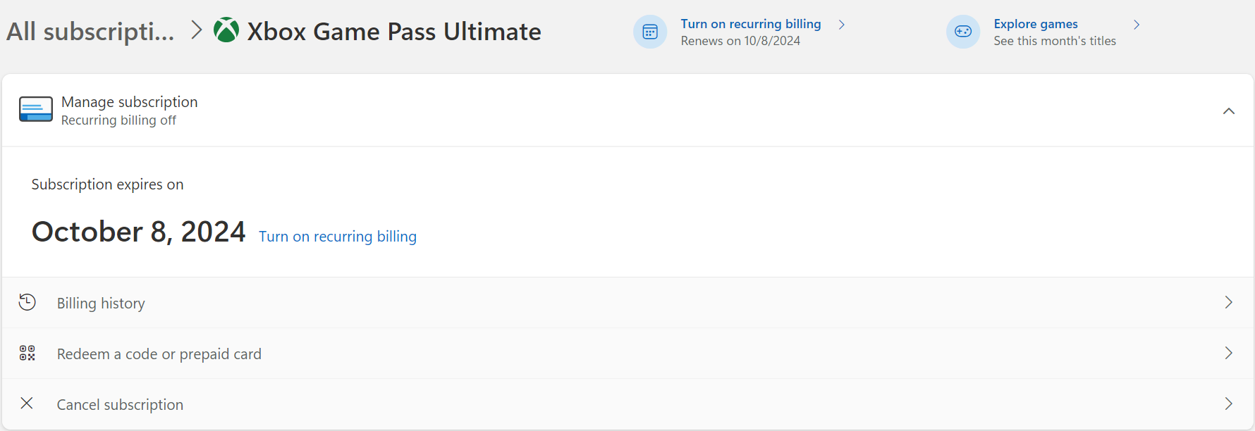 How to cancel your subscription to Xbox Game Pass Core