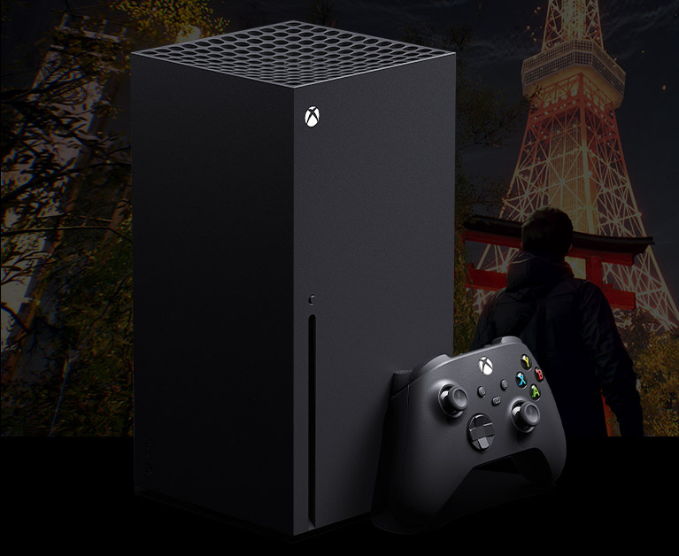 Una consola Xbox Series X y un control