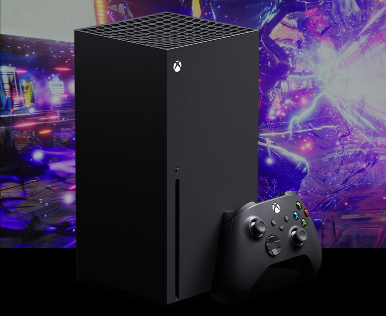 Una consola Xbox Series X y un control