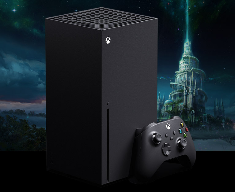 Xbox Series X の本体とコントローラー