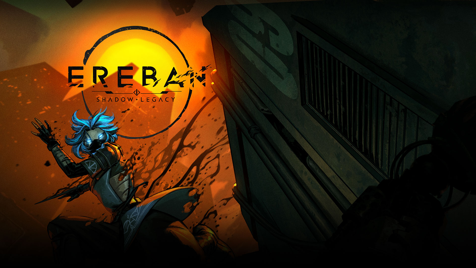 Ereban: Shadow Legacy, Ayana salta por el aire mientras salen unos tentáculos de sombra a su espalda.