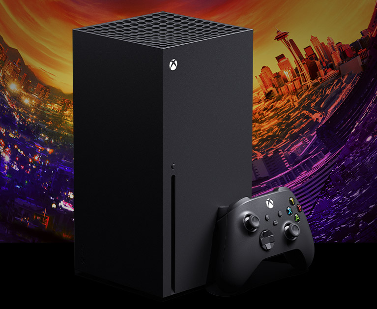 Una consola Xbox Series X y un control