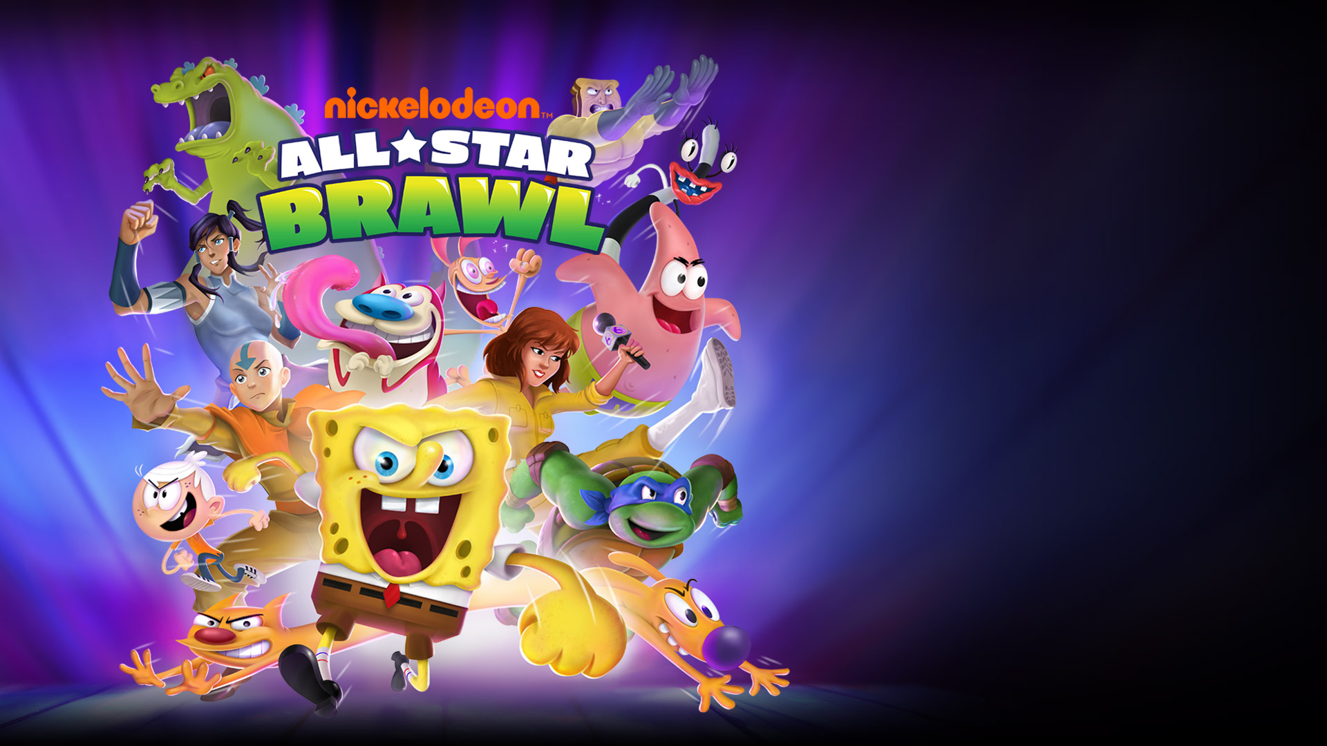 Nickelodeon All-Star Brawl, Bob Esponja, Aang, Kora, Danny Phantom e outras estrelas da Nickelodeon avançam prontos para lutar