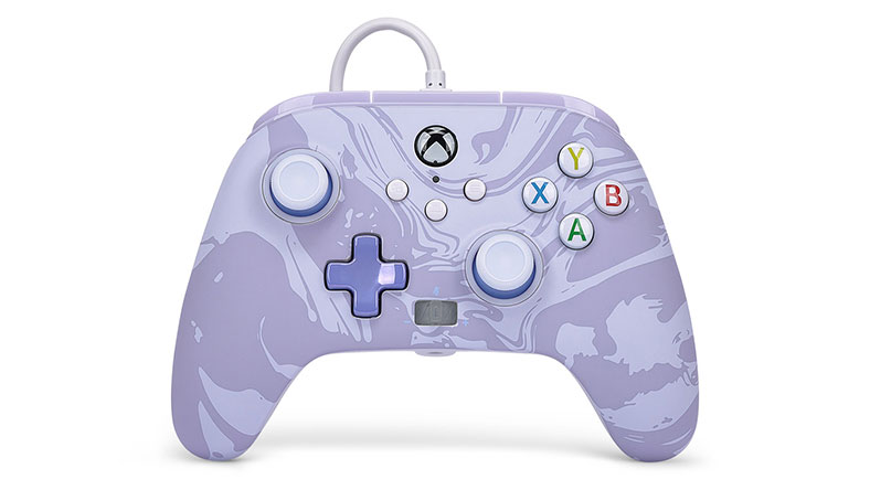 Blue and purple xbox one controller