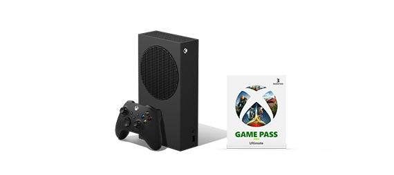 Caixa da Xbox Series S - 1TB (preto) com Xbox Game Pass.