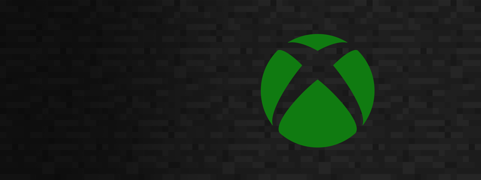 Xbox logo on a grey brick background