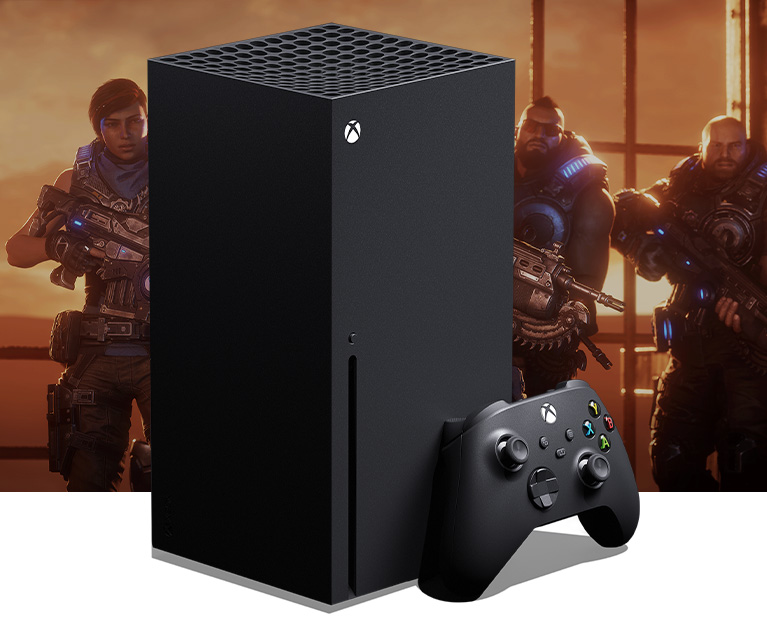 Xbox Series X の本体とコントローラー