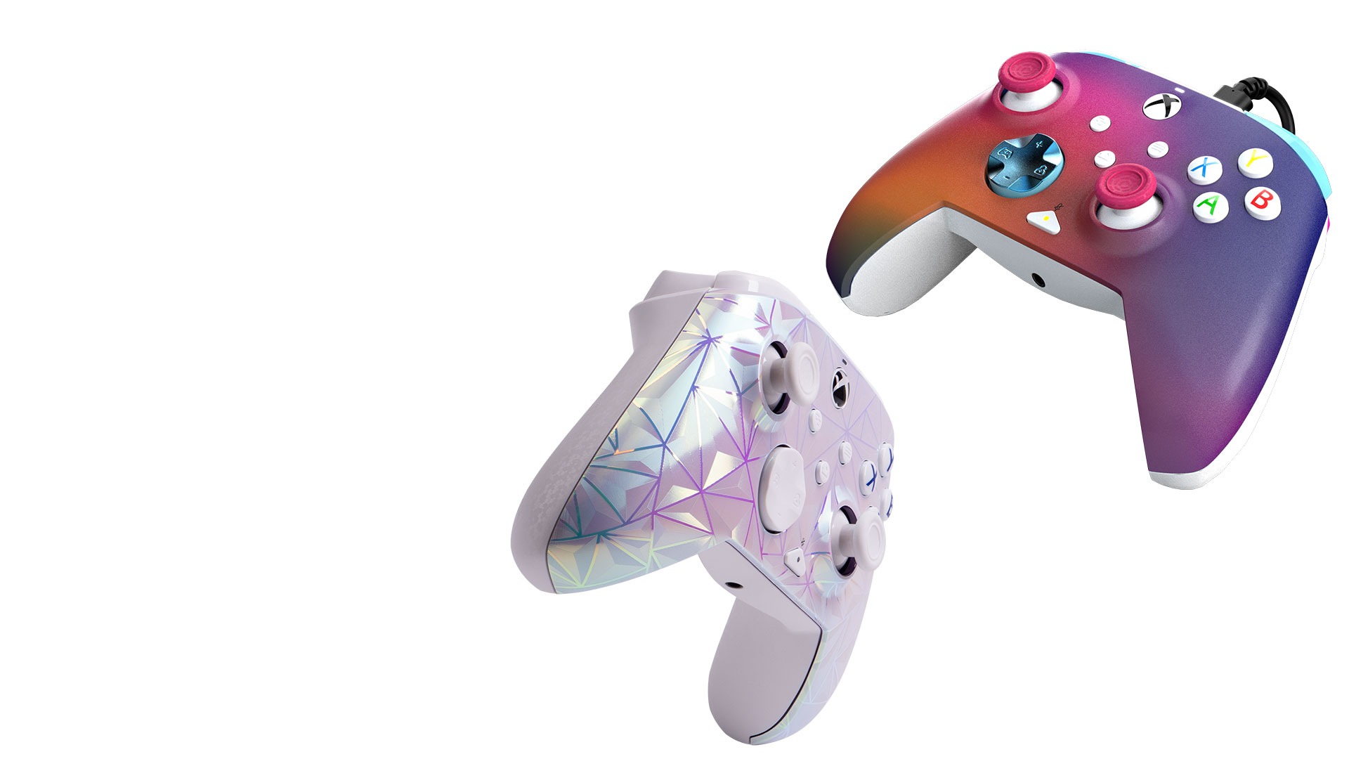 The PDP Rematch Wired Controller - Frosted Diamond and Australian Opal