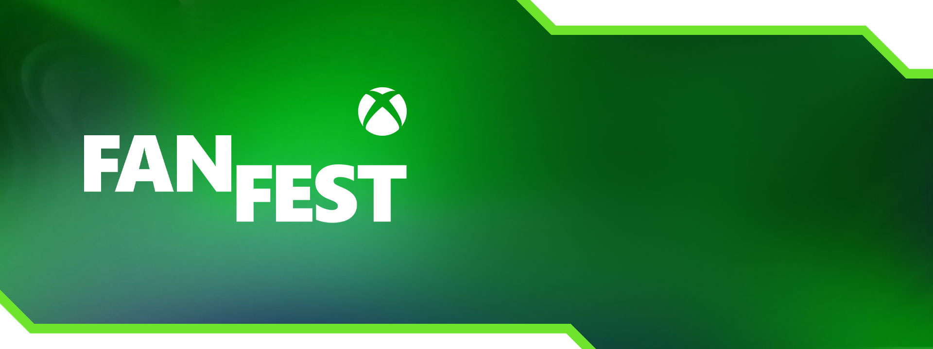 Sphère Xbox, FanFest avec un dégradé de vert.