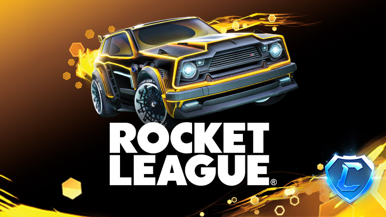 Gilded Hunter Pack para Rocket League con 1000 créditos de Rocket League.