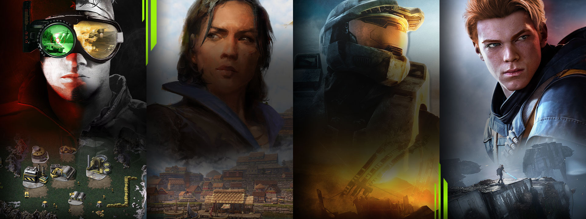 Подборка игр доступна с подпиской Xbox Game Pass Для ПК, в том числе Command & Conquer Remastered, Age of Empires III: Definitive Edition, Halo 3 и STAR WARS Jedi: Fallen Order.