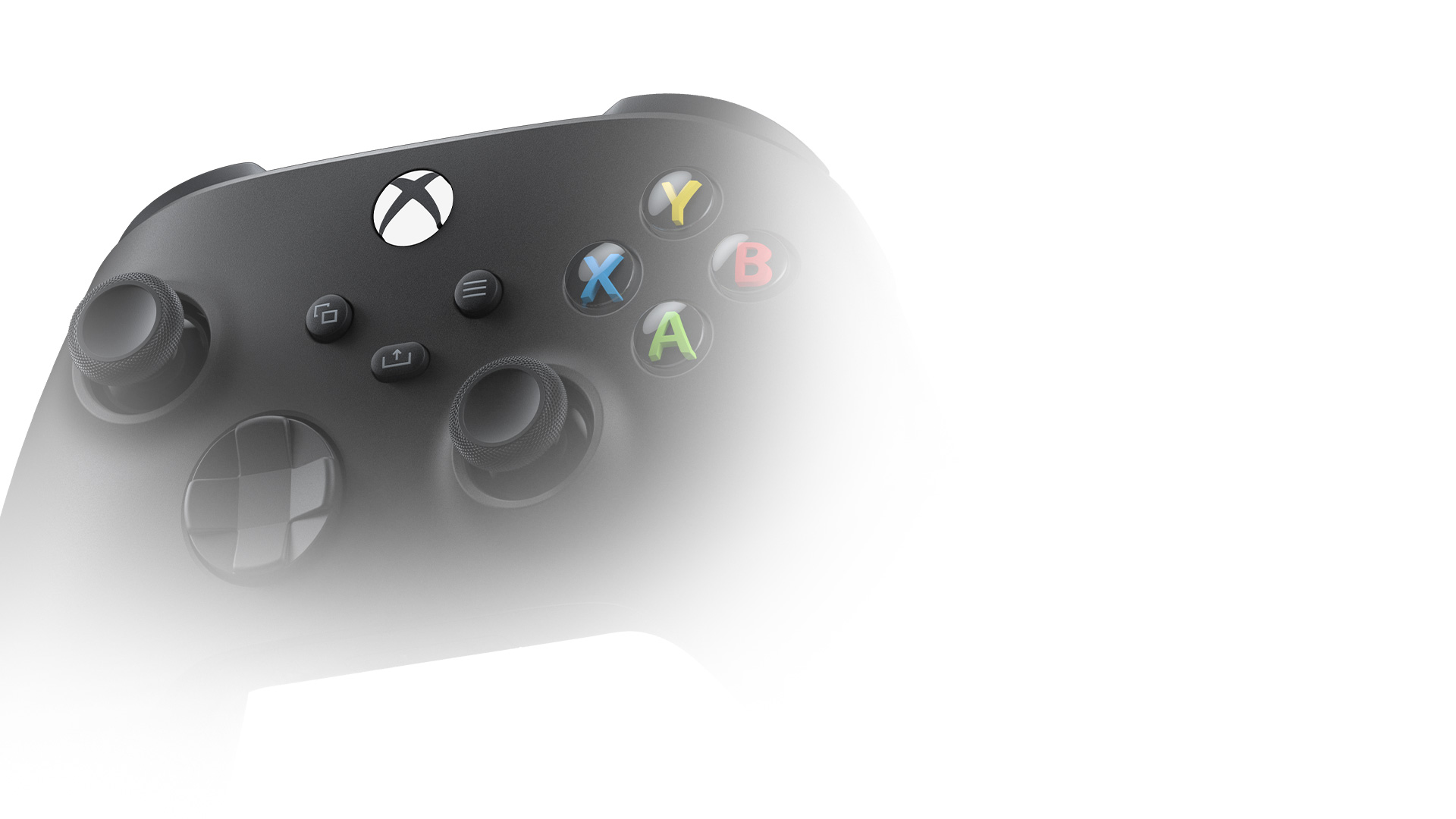 Vorderseite des Xbox Wireless Controllers – Carbon Black