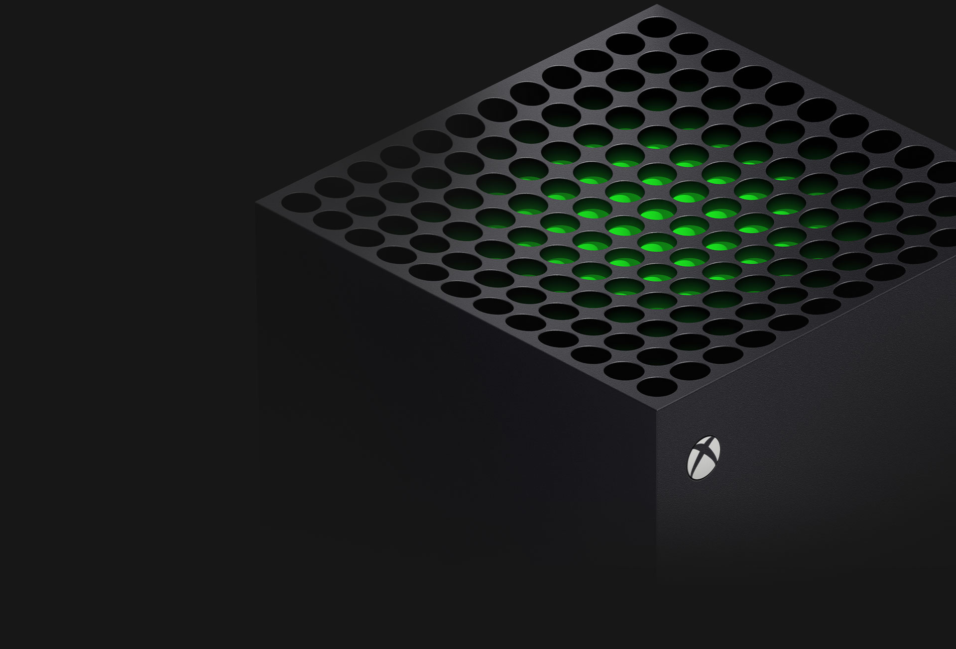 Ángulo superior de la Xbox Series X