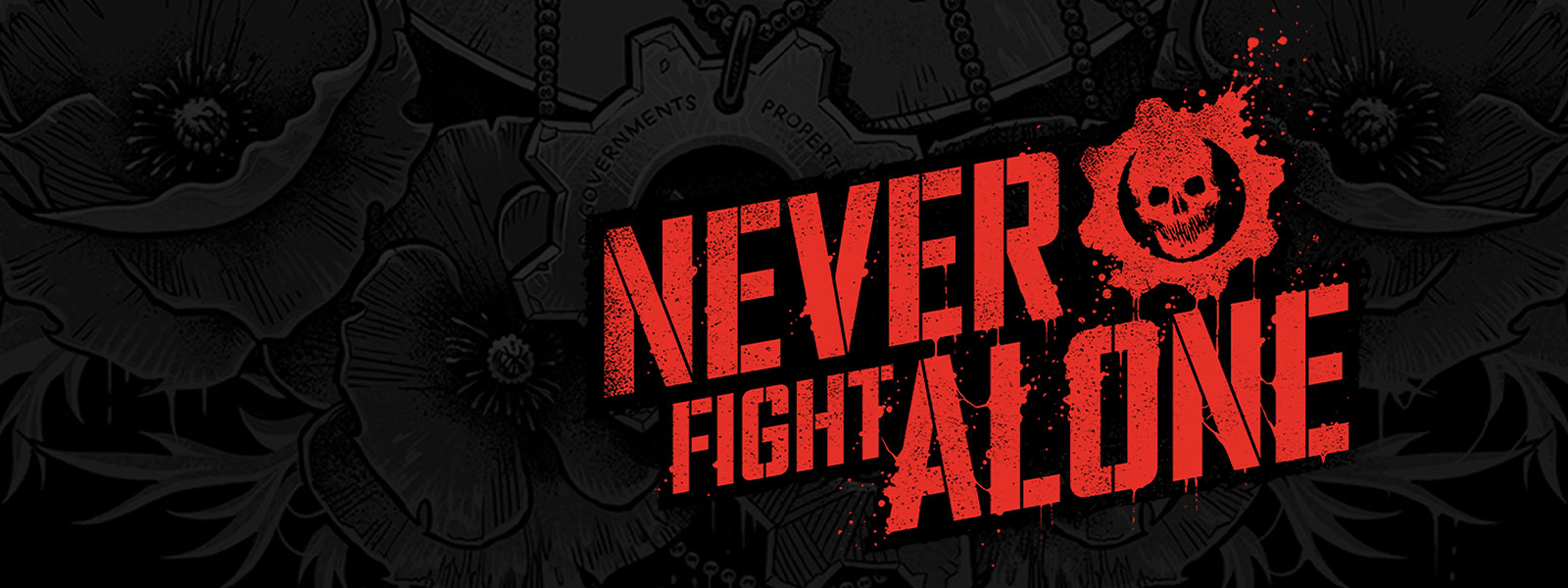 imagen de fondo con la frase never fight alone