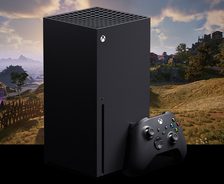 Una consola Xbox Series X y un control