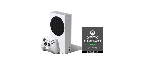 Xbox Series S med Xbox Game Pass-æske