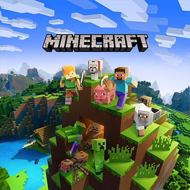 Hlavná grafika hry Minecraft