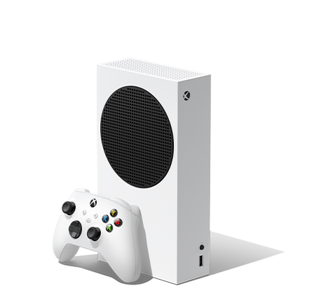 Um console e um controle Xbox series S