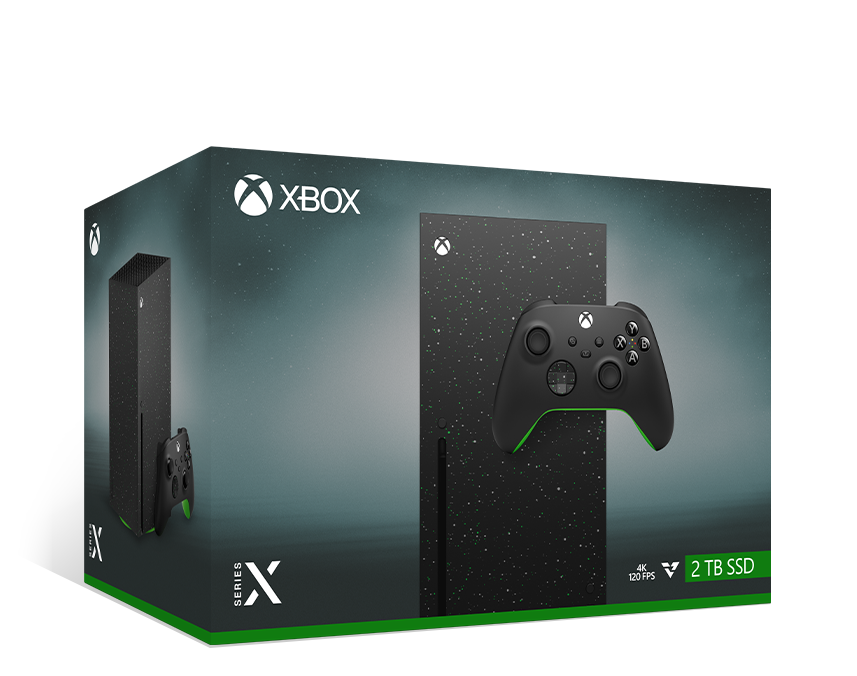 Xbox Series X – 2TB Galaxy Black Special Edition with Xbox Wireless Controller - Galaxy Black Special Edition box