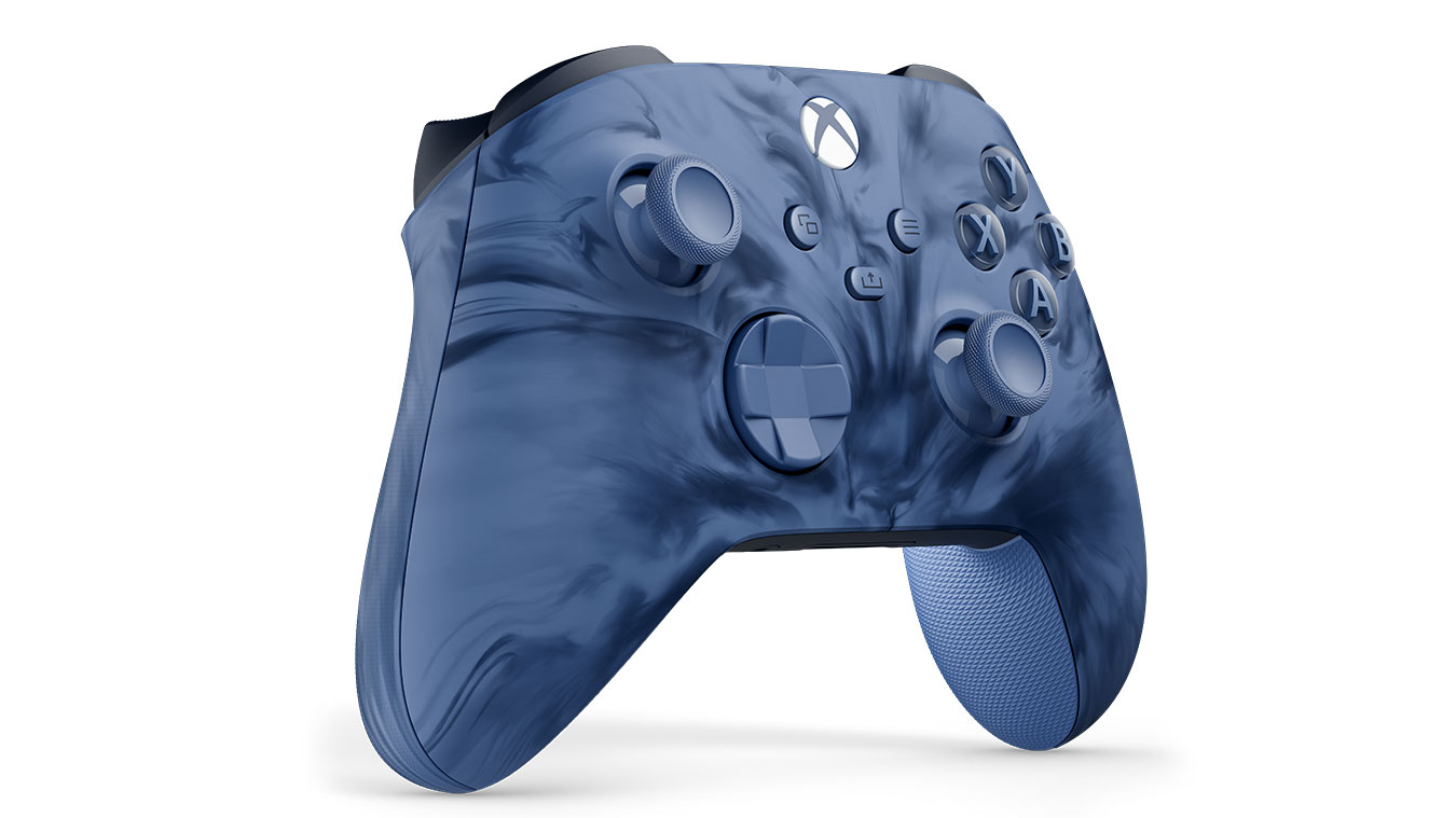 update main gallery with image: Left angle of the Xbox Wireless Controller – Stormcloud Vapor Special Edition