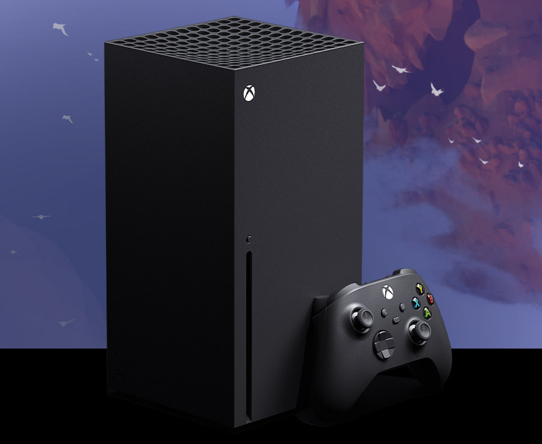 Una consola Xbox Series X y un control