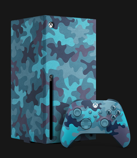 Xbox Series X Wrap – Mineral Camo with Xbox Wireless Controller – Mineral Camo