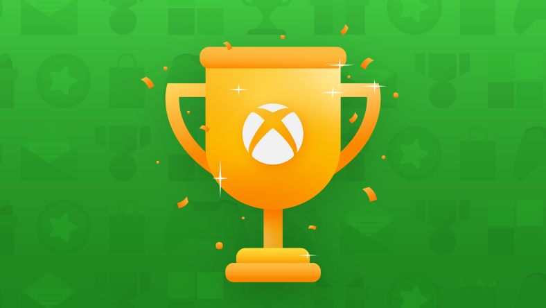 A golden trophy featuring the Xbox sphere