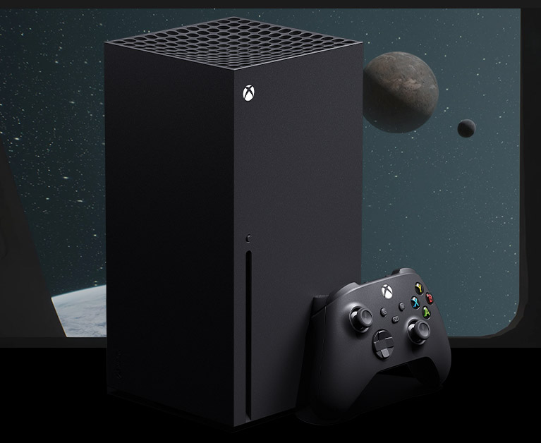 Una consola Xbox Series X y un control