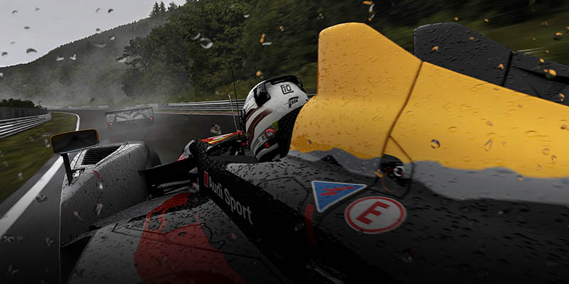 Formel 1-racing i regnet