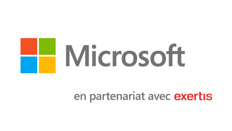 Microsoft en partenariat avec exertis logo