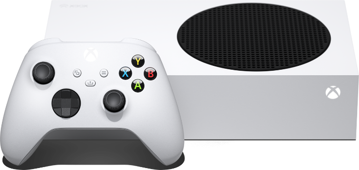 Xbox Series S console with Xbox Wireless Controller.