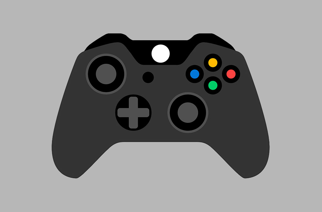 Eine Illustration deines schwarzen Xbox Wireless Controllers.