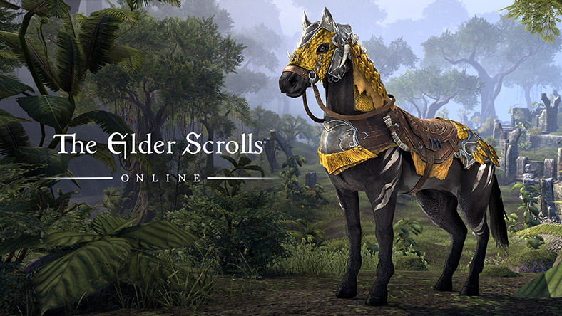 The Elder Scrolls Online, Ancient Dragon Hunter Horse in gold armor