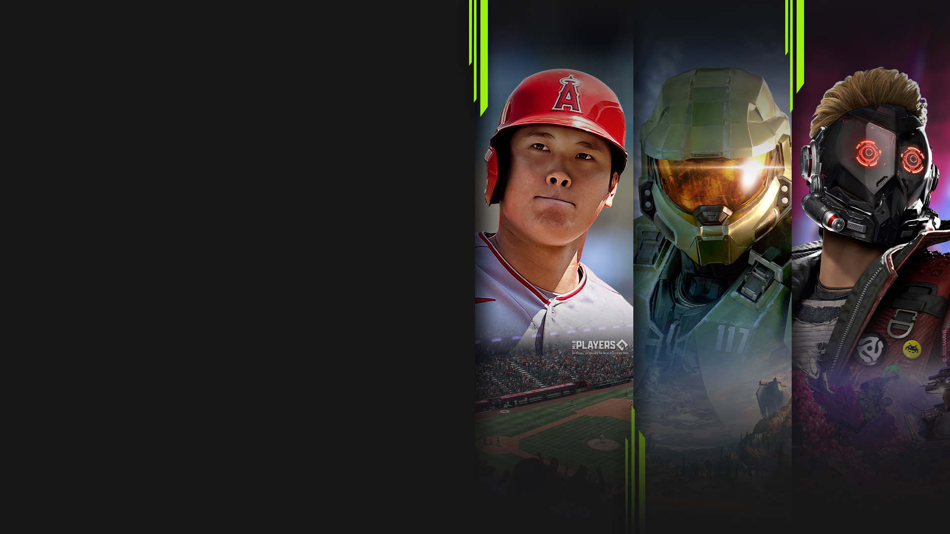 透過 Xbox Game Pass 提供的多款遊戲圖片,包括 Halo Infinite、STAR WARS Jedi: Fallen Order、Minecraft Dungeons 和 Sea of Thieves 。